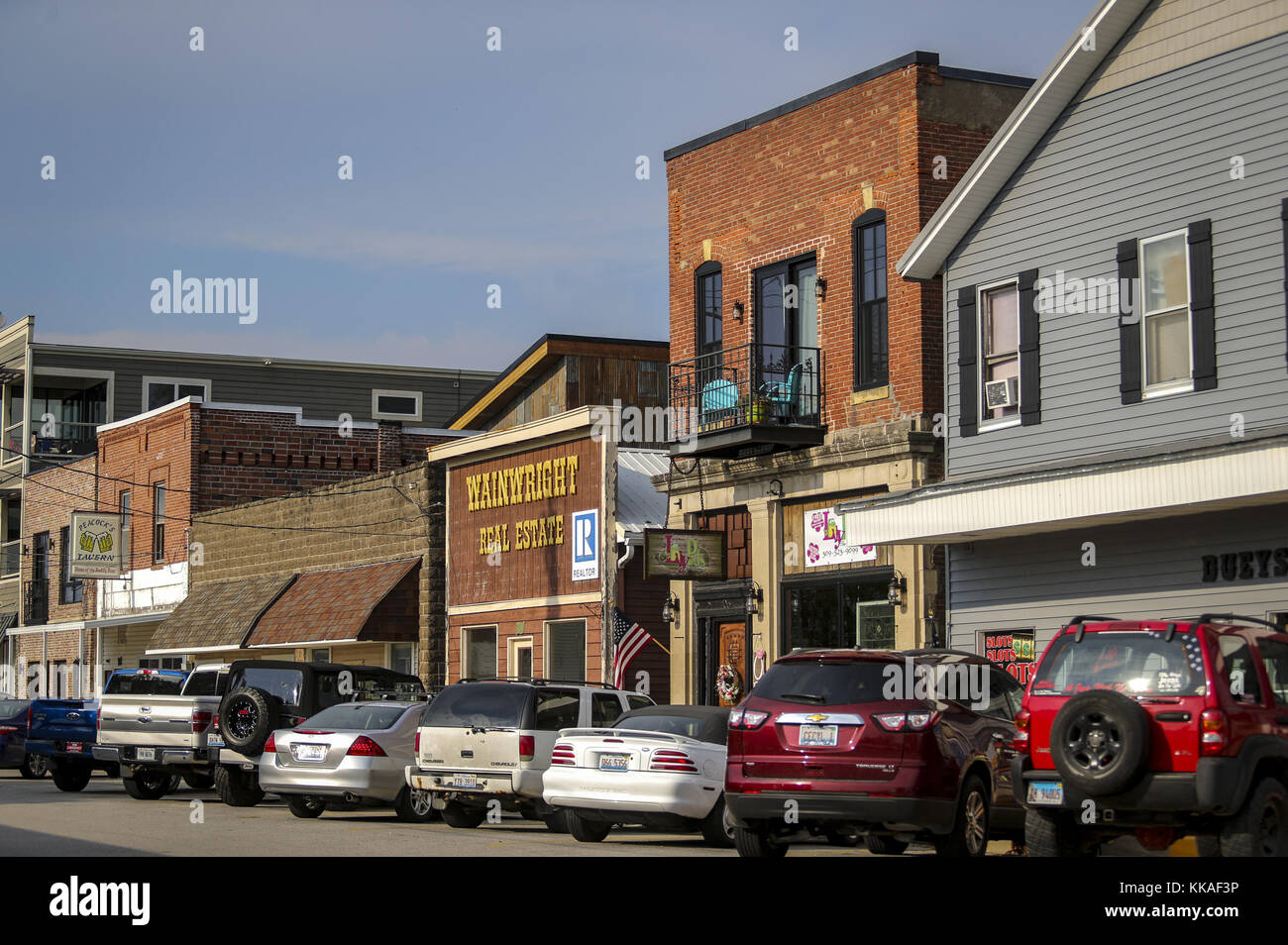 Port Byron, Iowa, USA. 2nd Aug, 2017. South Main Street is seen in Port