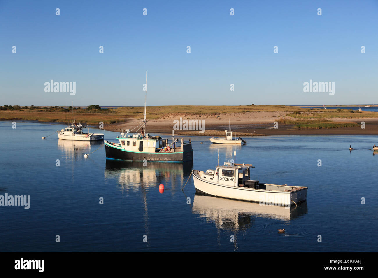 Fishing boats, Harbor, Chatham, Cape Cod, Massachusetts, New England, United States of America, North America Stock Photo