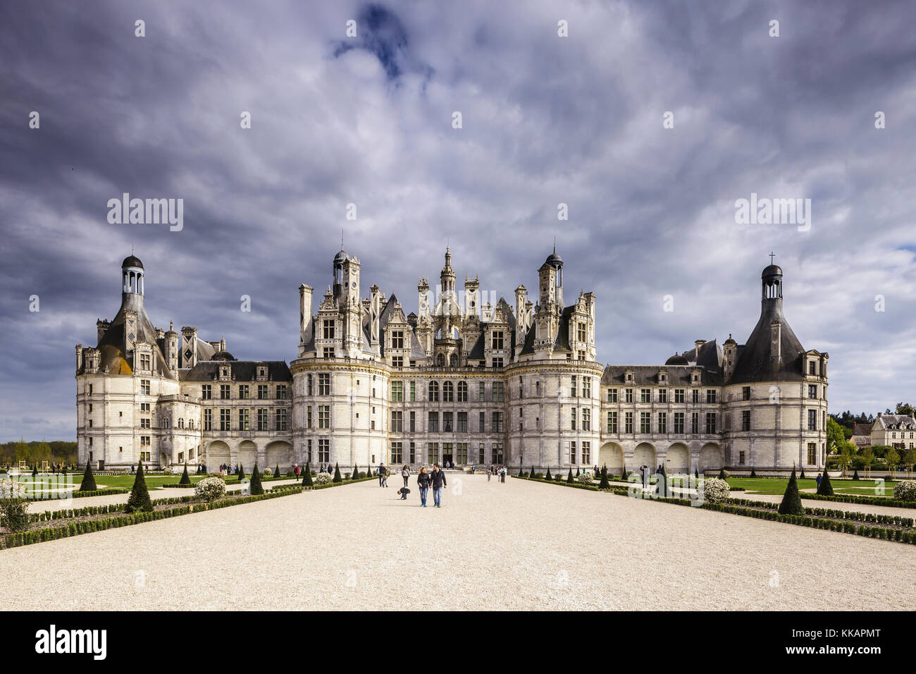 The chateau of Chambord, one of the most recognizable castles in the World, UNESCO, Loire Valley, Loir et Cher, Centre, France, Europe Stock Photo