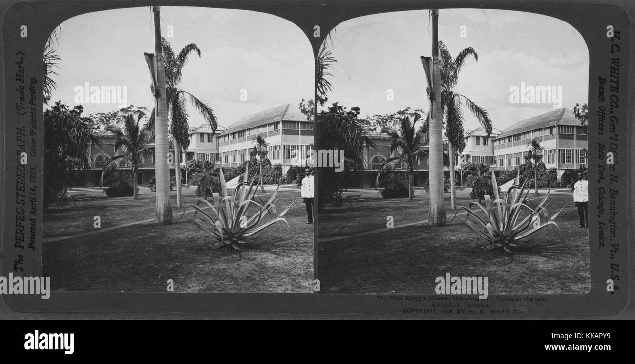 King's House, showing Ball Room at the left, Kingston, Jamaica, 1904. From the New York Public
