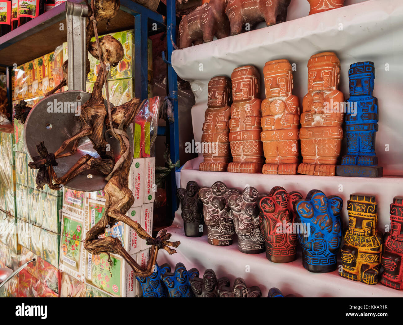 Witches Market, La Paz, Bolivia, South America Stock Photo