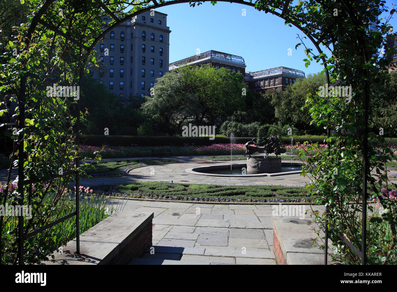 Conservatory Garden, Central Park, Manhattan, New York City, United States of America, North America Stock Photo