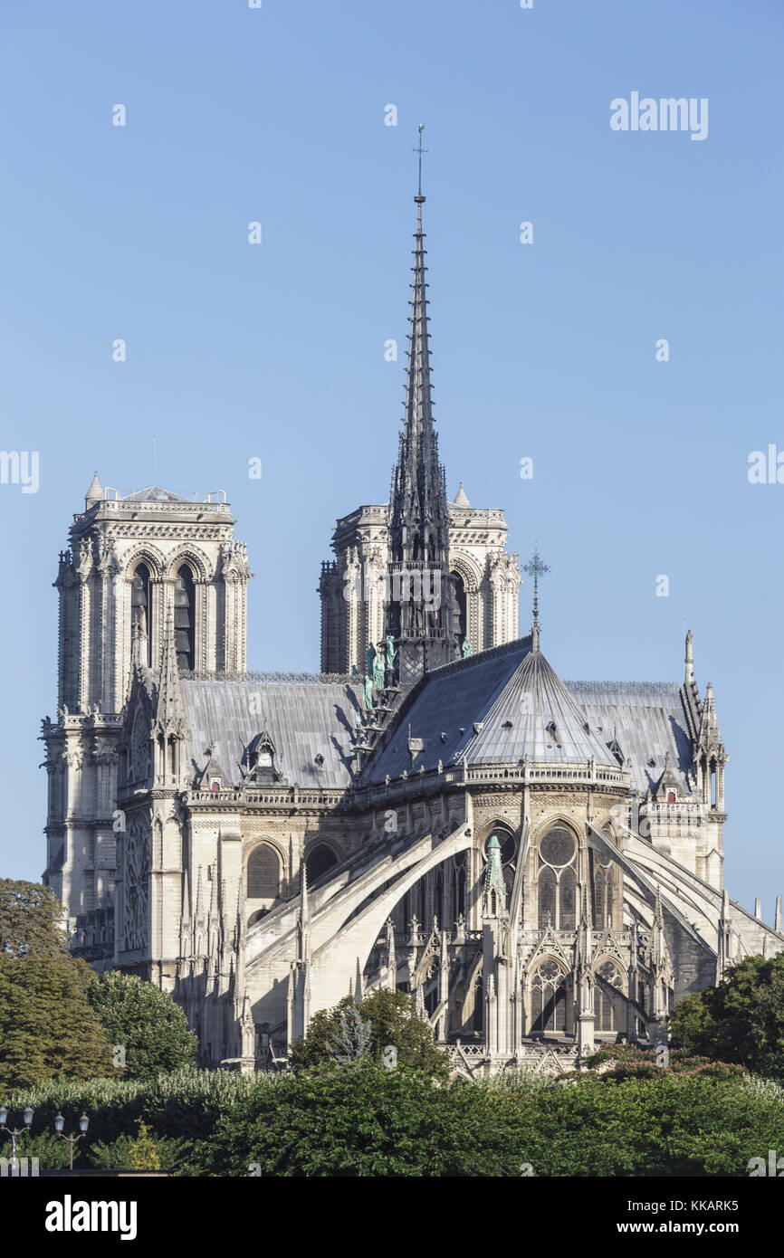 Notre Dame de Paris Cathedral, Paris, France, Europe Stock Photo