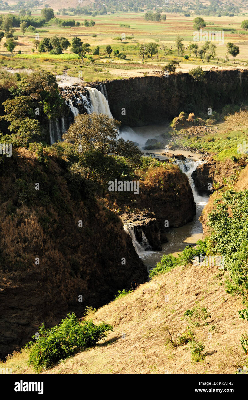 Blue Nile river and its falls, Amhara Region, Ethiopia Stock Photo