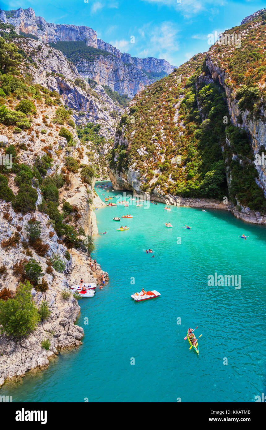 Lake St. Croix, Gorges du Verdon, Provence-Alpes-Cote d'Azur, Provence, France, Europe Stock Photo