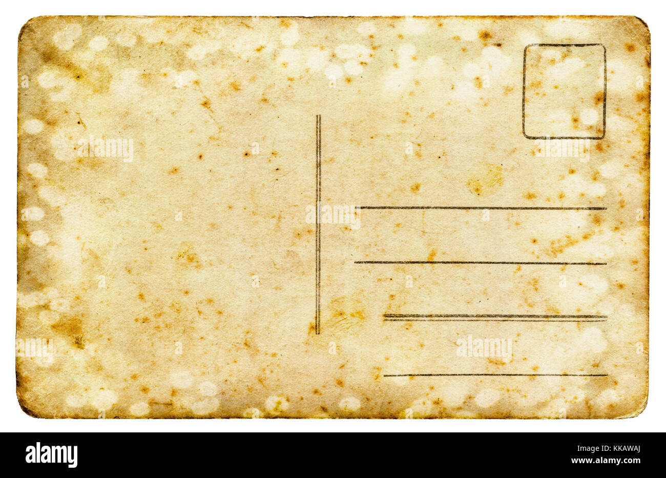 Vintage postcard isolated on white background Stock Photo - Alamy