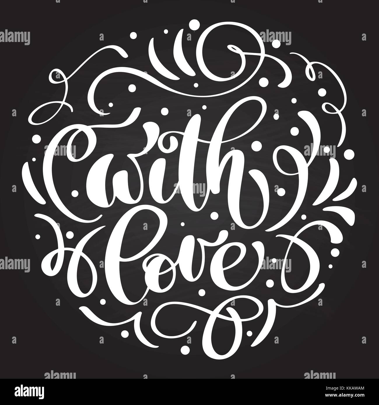 Lettering 'love' made on black color on the white background. Design  calligraphy inscription for cards or banner for Valentines Day. Vector,  illustrat Stock Vector Image & Art - Alamy