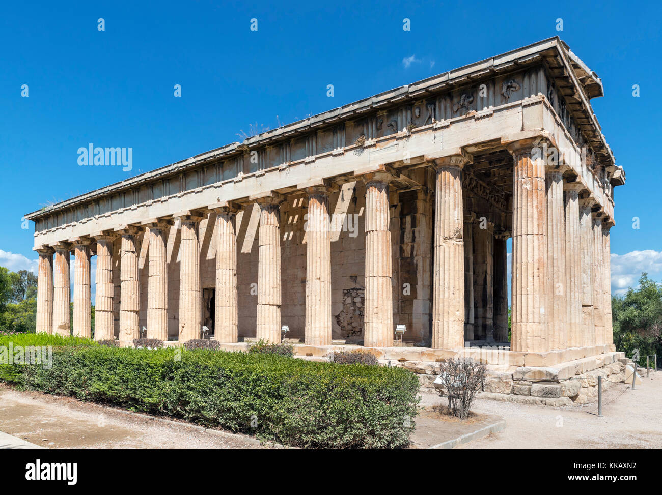 The Temple of Hephaestus (Hephaistos) in the precinct of the Ancient Agora, Athens, Greece Stock Photo