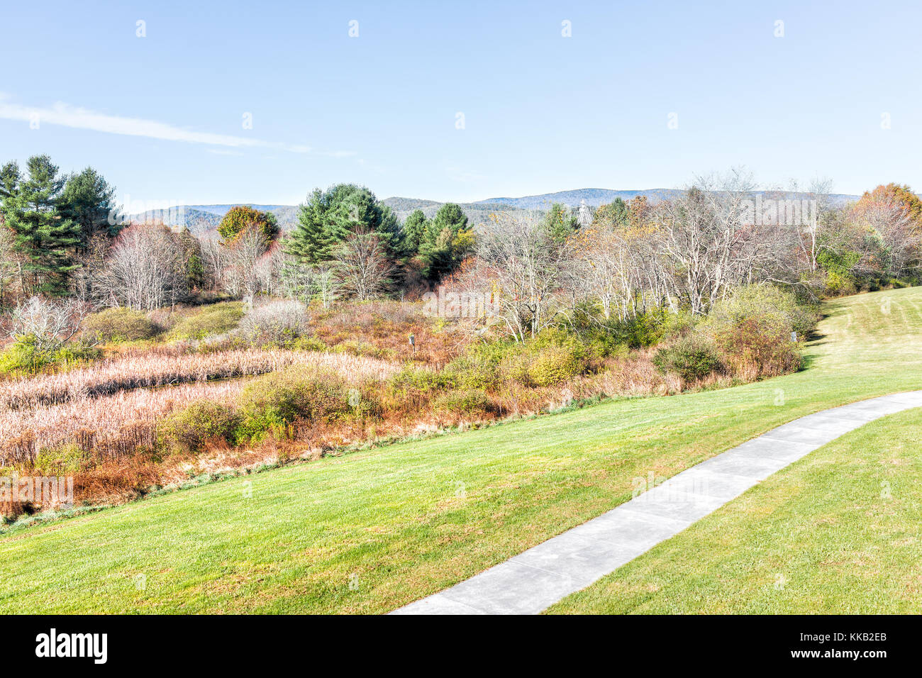 Rural West Virginia scenery with Green Bank radio Telescope in distance