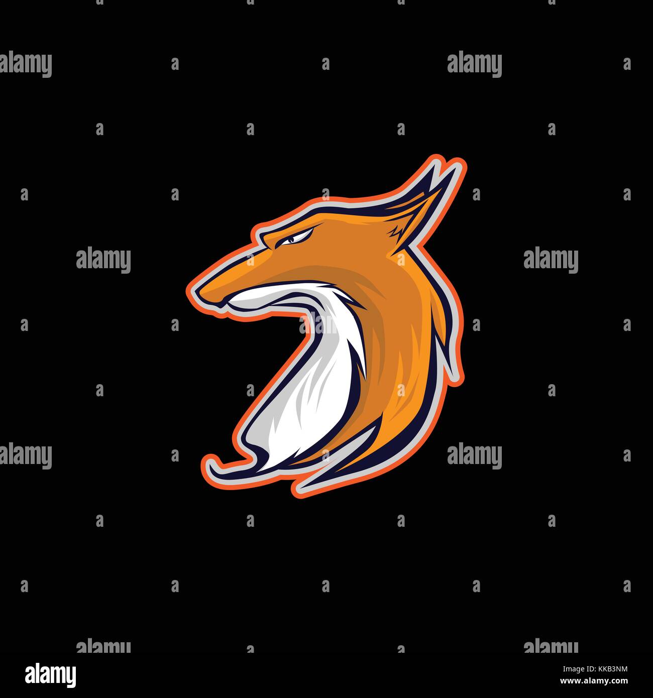 Fox Head Logo mascot for esports or sports Stock Vector Image & Art - Alamy