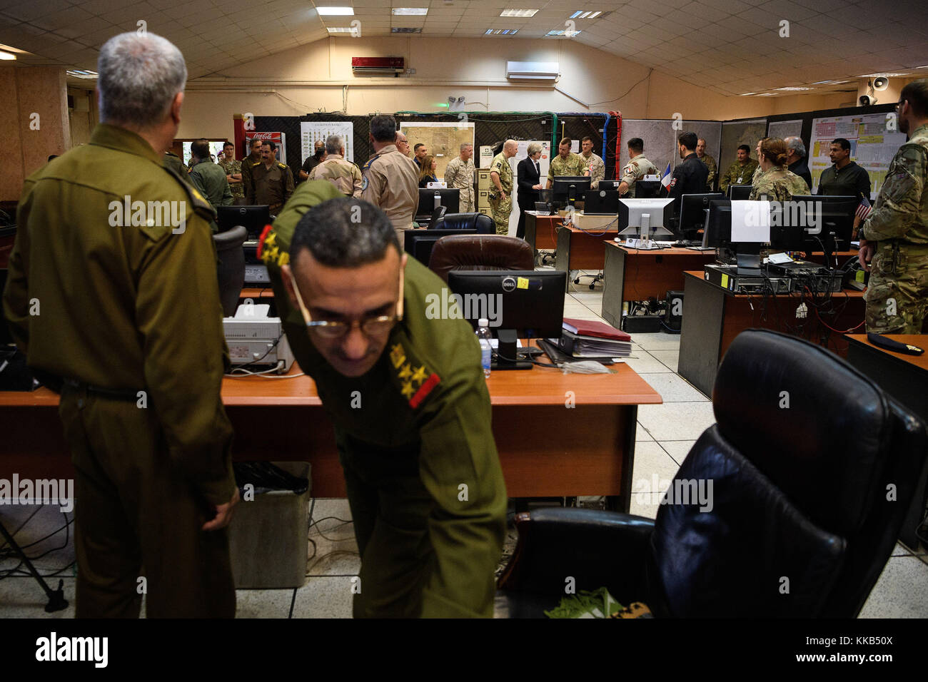 Prime Minister Theresa is introduced soldiers at the Combined Joint