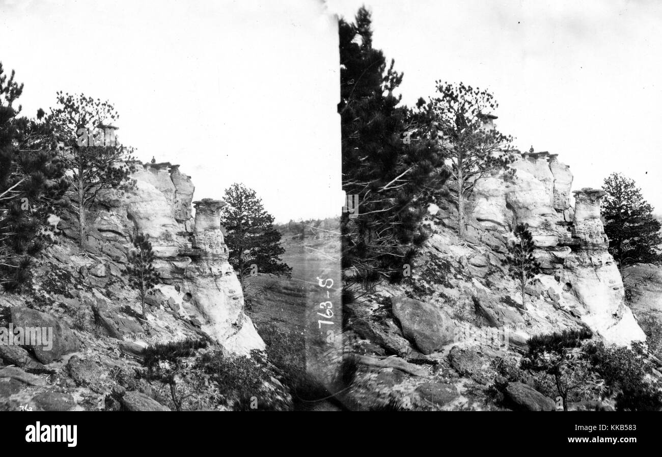 Studies in Monument Park, El Paso County, Colorado. Image courtesy USGS. 1874. Stock Photo