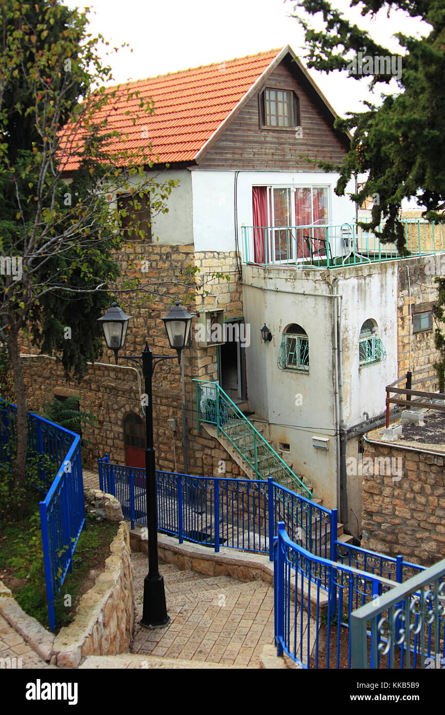 Beautiful cozy courtyard in Safed (Tzfat), Israel Stock Photo Alamy