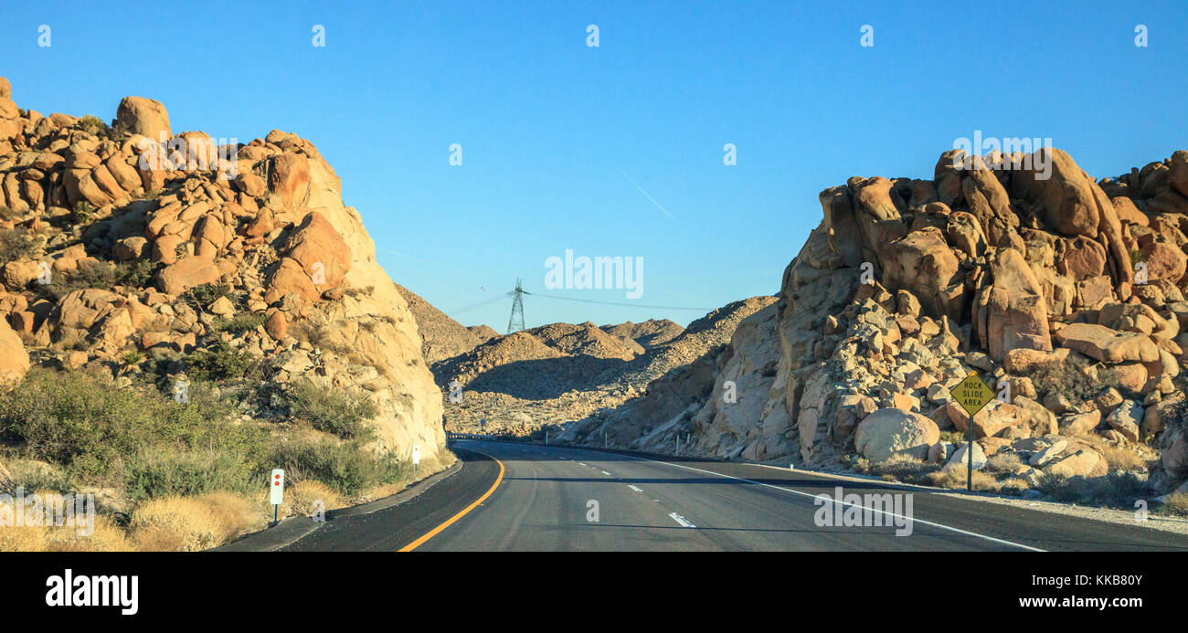 Clustered rocks in El Cajon, California, along Interstate 8 eastbound