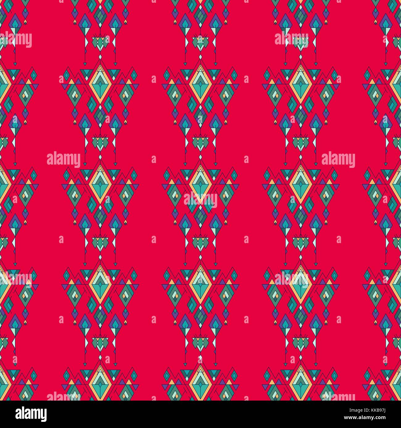 Vector Tribal vintage ethnic seamless pattern. Aztec, mexican, navajo ...