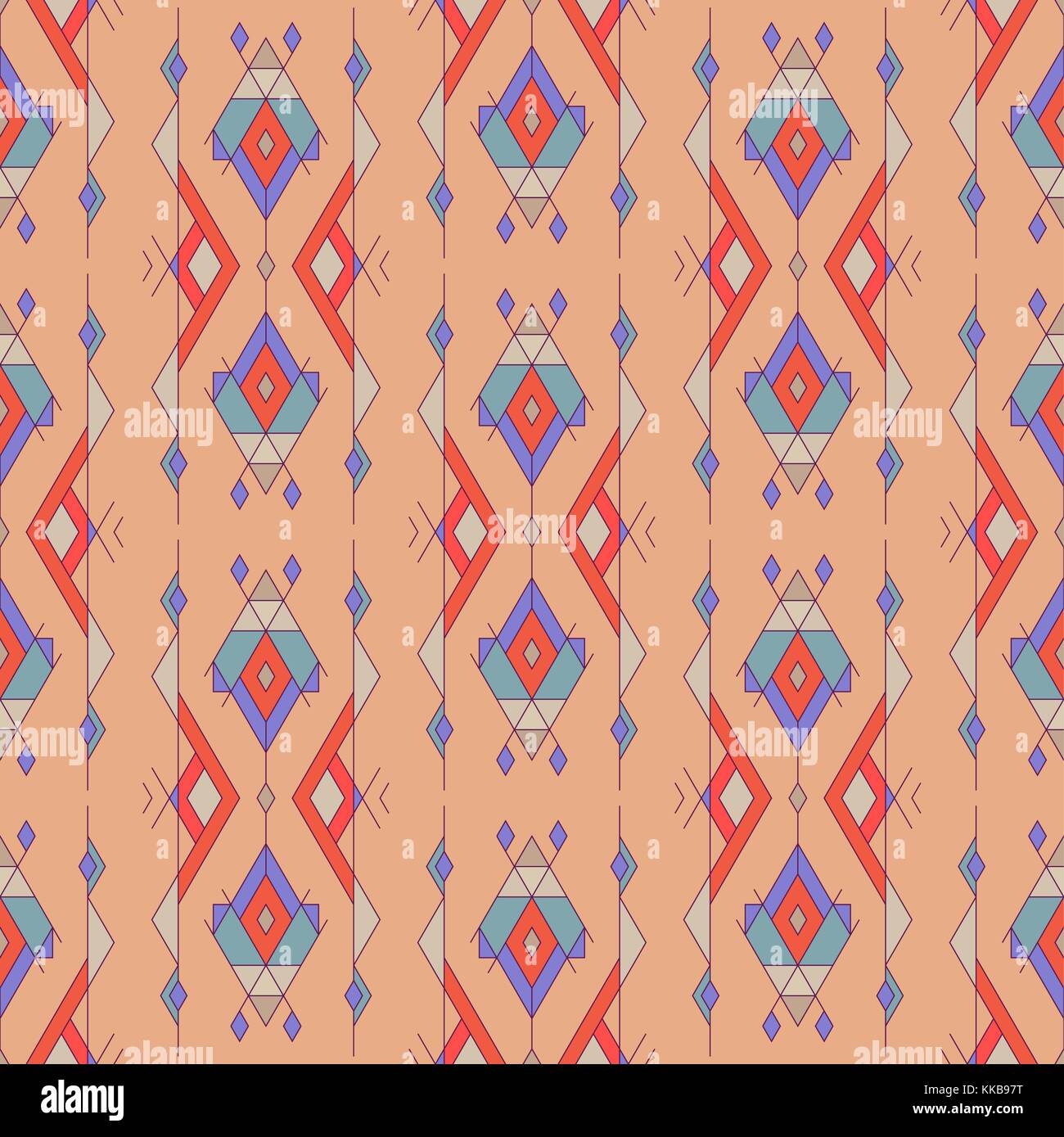 Vector Tribal vintage ethnic seamless pattern. Aztec, mexican, navajo ...