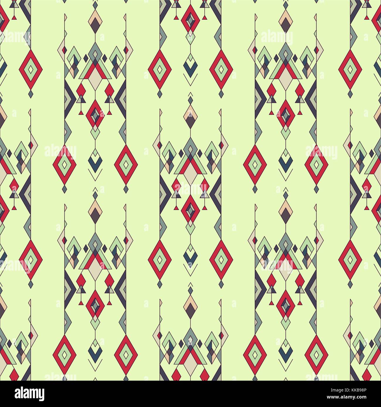 Vector Tribal vintage ethnic seamless pattern. Aztec, mexican, navajo ...