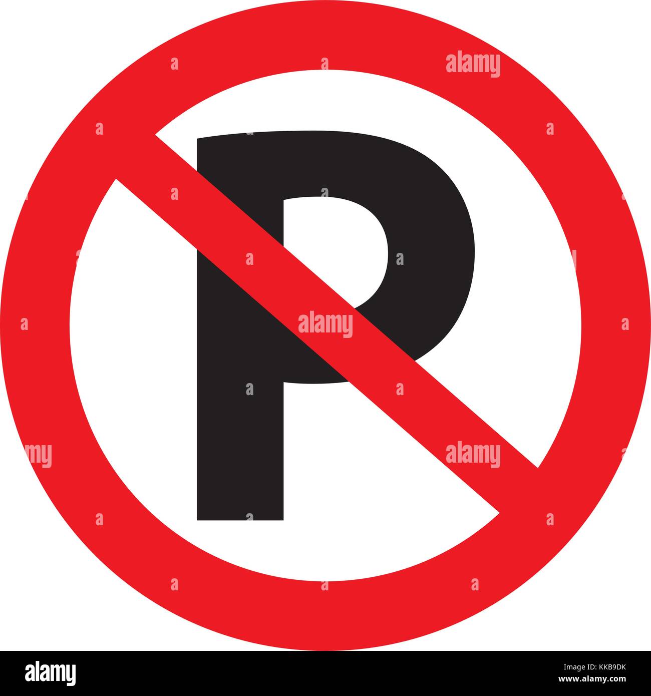illustration Traffic no parking sign graphic isolated on white Stock ...