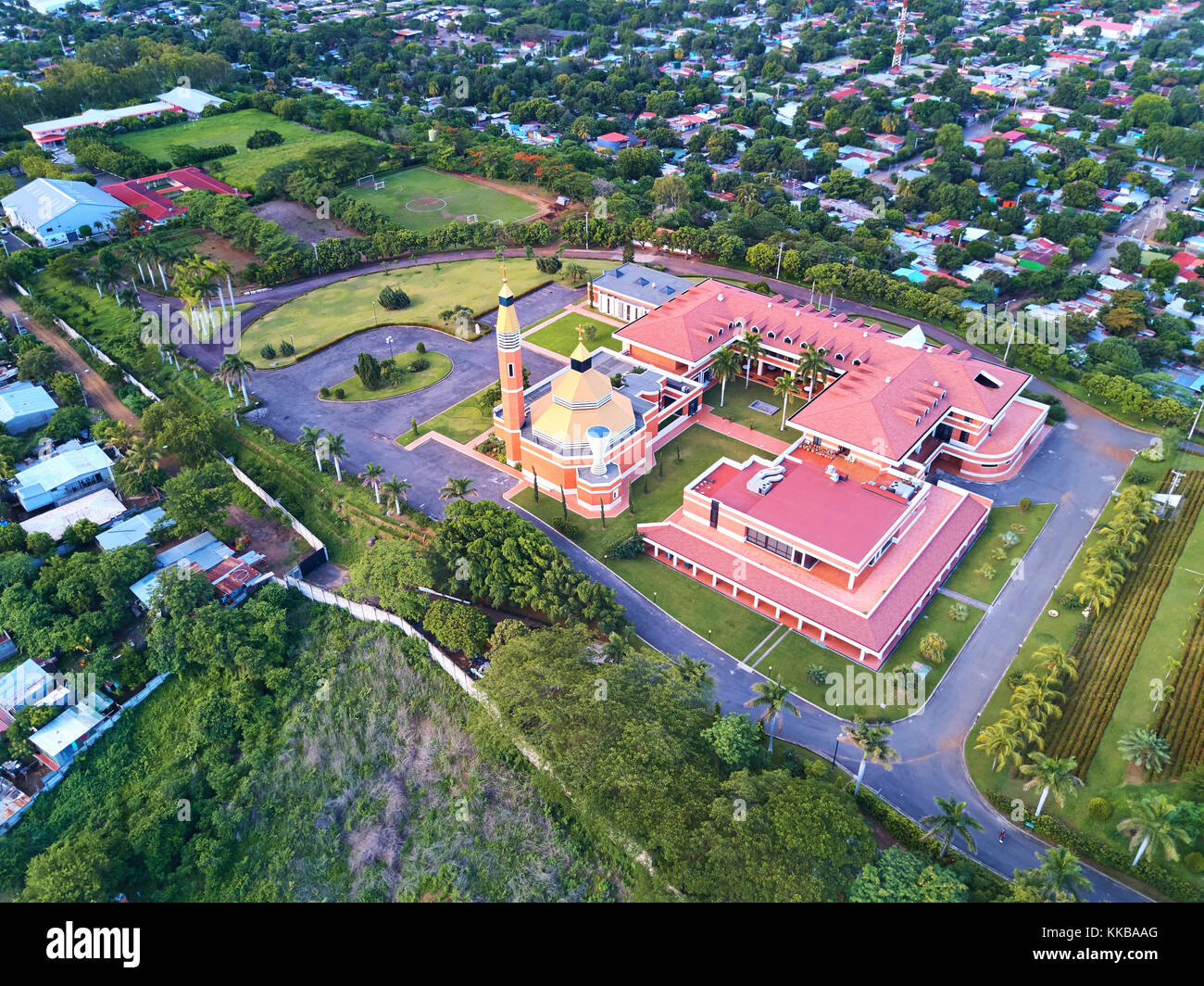 Landscape of Managua town in Nicaragua Central America Stock Photo
