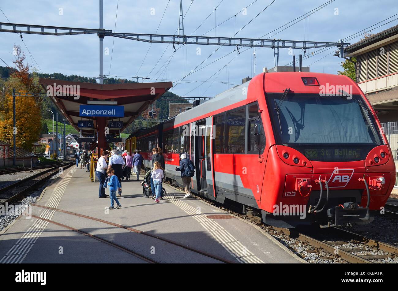 Appenzell (Switzerland) The Railway Station Stock Photo Alamy