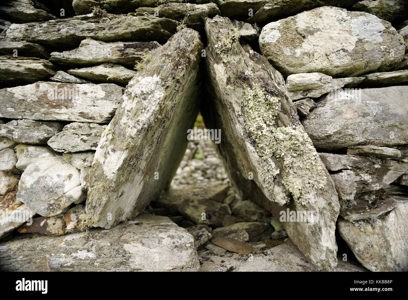 Triangular barn vent, Arichonan, Conan's shieling Stock Photo