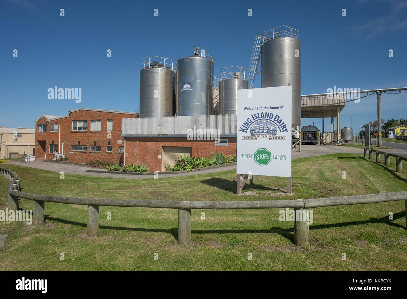King Island Dairy, Little Porky Creek, Tasmania, Australia Stock Photo