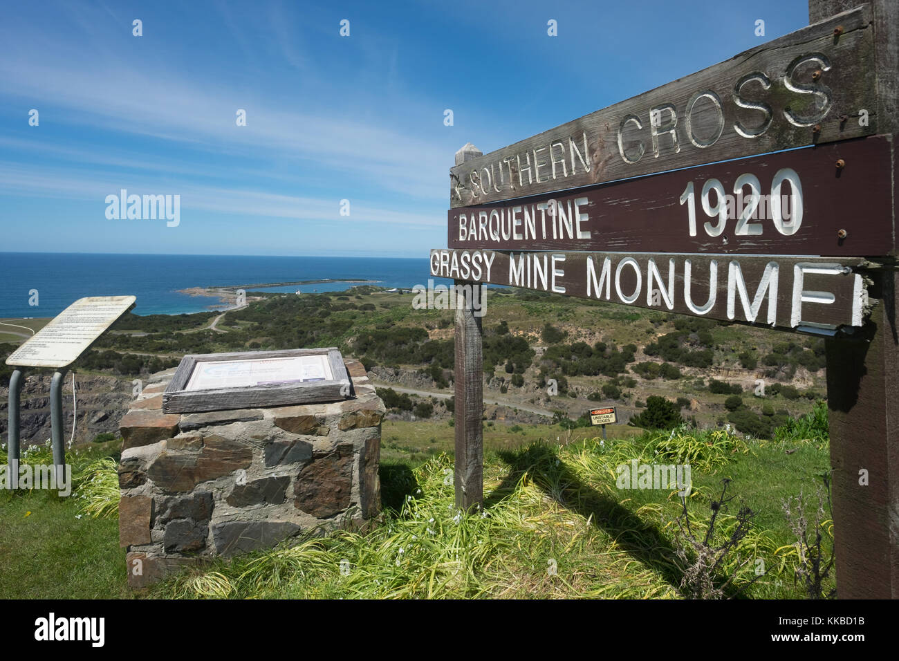 Grassy Mine Monument, King Island, Tasmania Stock Photo Alamy