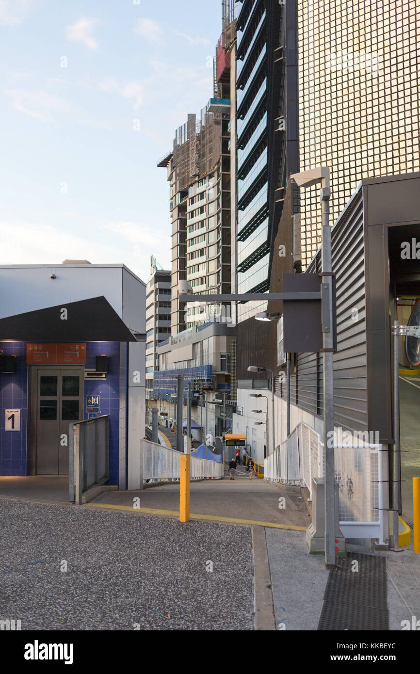 The city commute as viewed from a prime mover Stock Photo