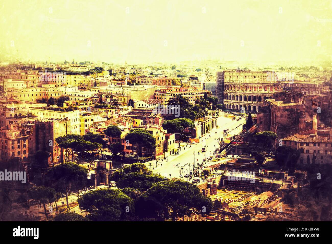 Rome colosseo aerial hi-res stock photography and images - Alamy