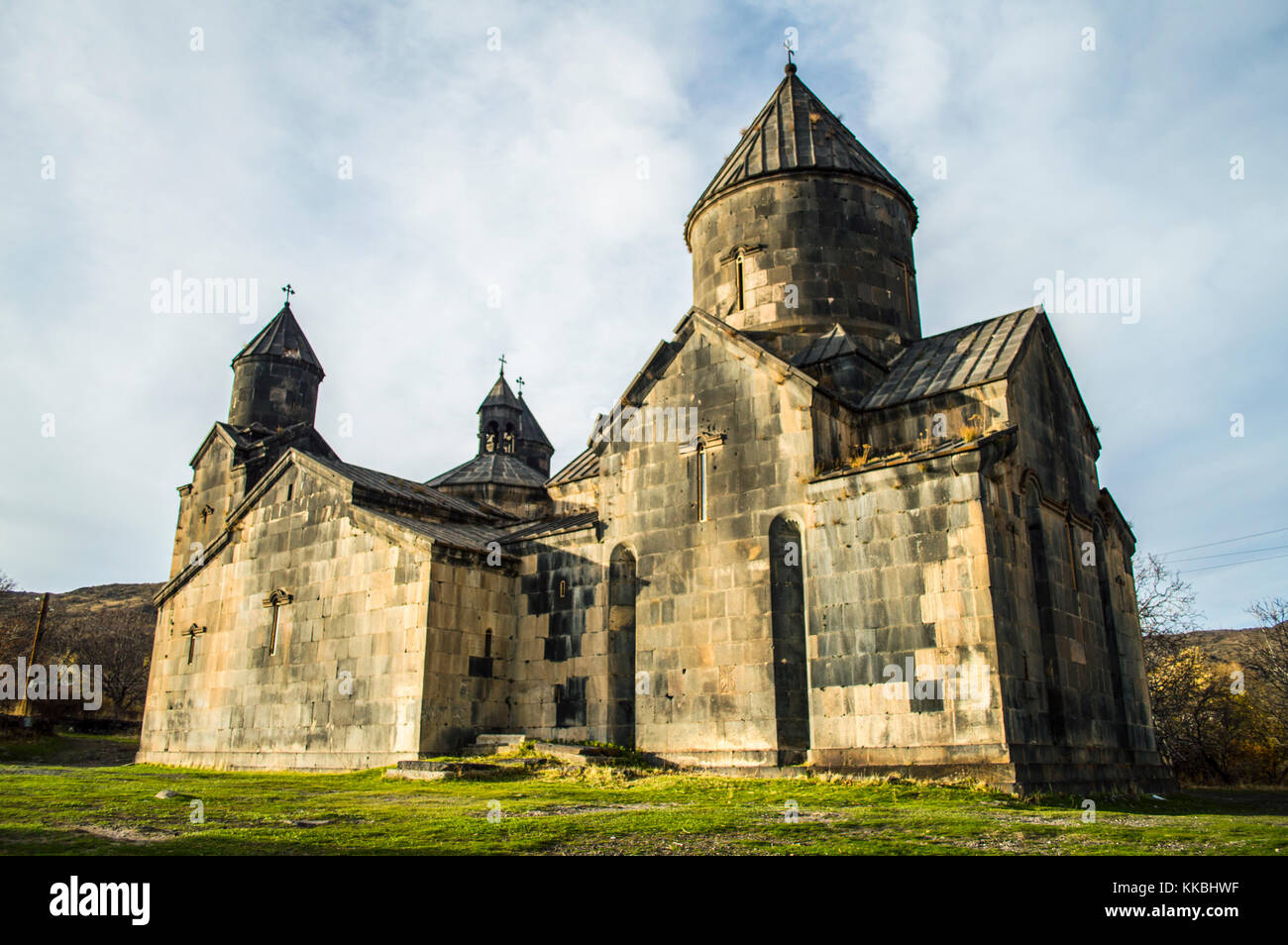 Tegher, Armenia - November 14, 2017: 13th century Tegher monastery in the village of Tegher, Armenia Stock Photo