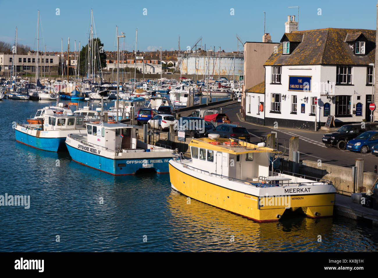 England Dorset Weymouth Portland Weymouth Harbour, houses