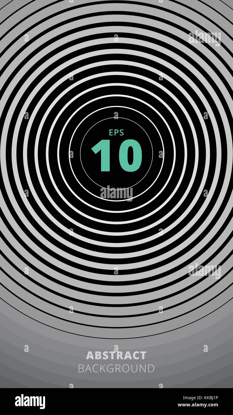 Abstract black and white circle pattern background, vector illustration ...