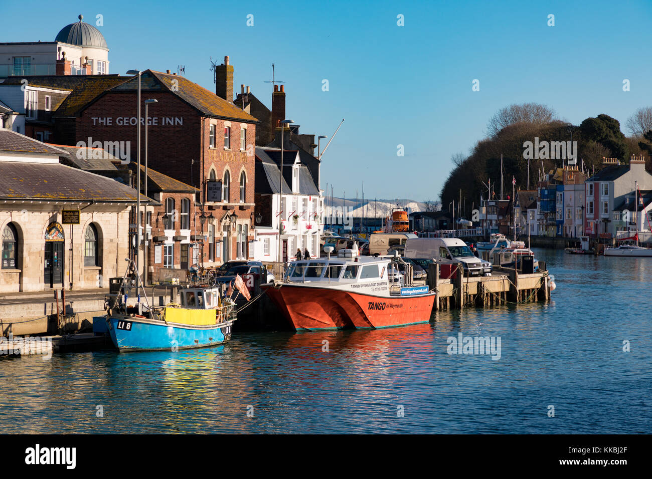 England Dorset Weymouth Portland Weymouth Harbour, houses