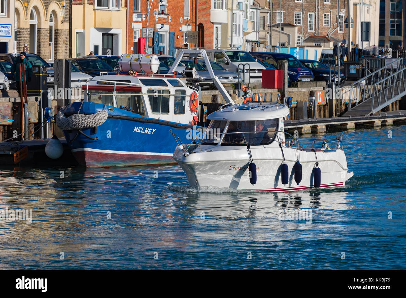 England Dorset Weymouth Portland Weymouth Harbour, houses