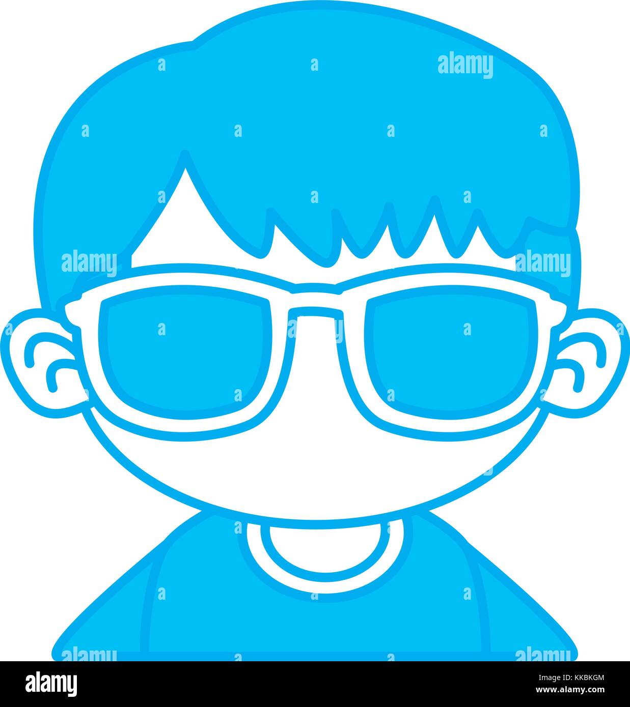 Cute boy with sunglasses cartoon Stock Vector Image & Art Alamy