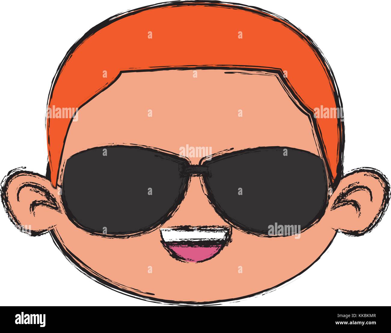 Cute boy with sunglasses cartoon Stock Vector Image & Art Alamy