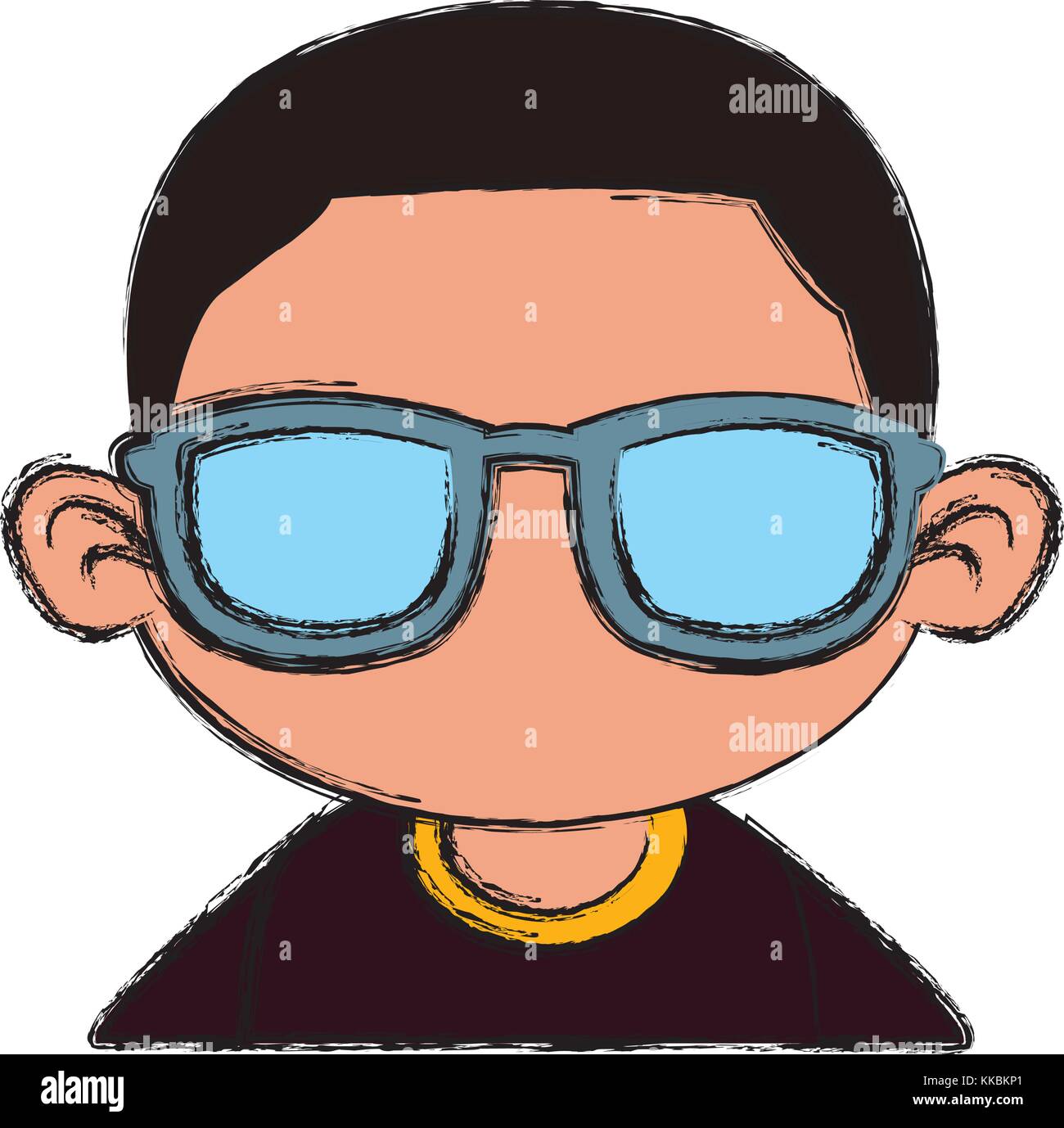 Cute boy with sunglasses cartoon Stock Vector Image & Art Alamy