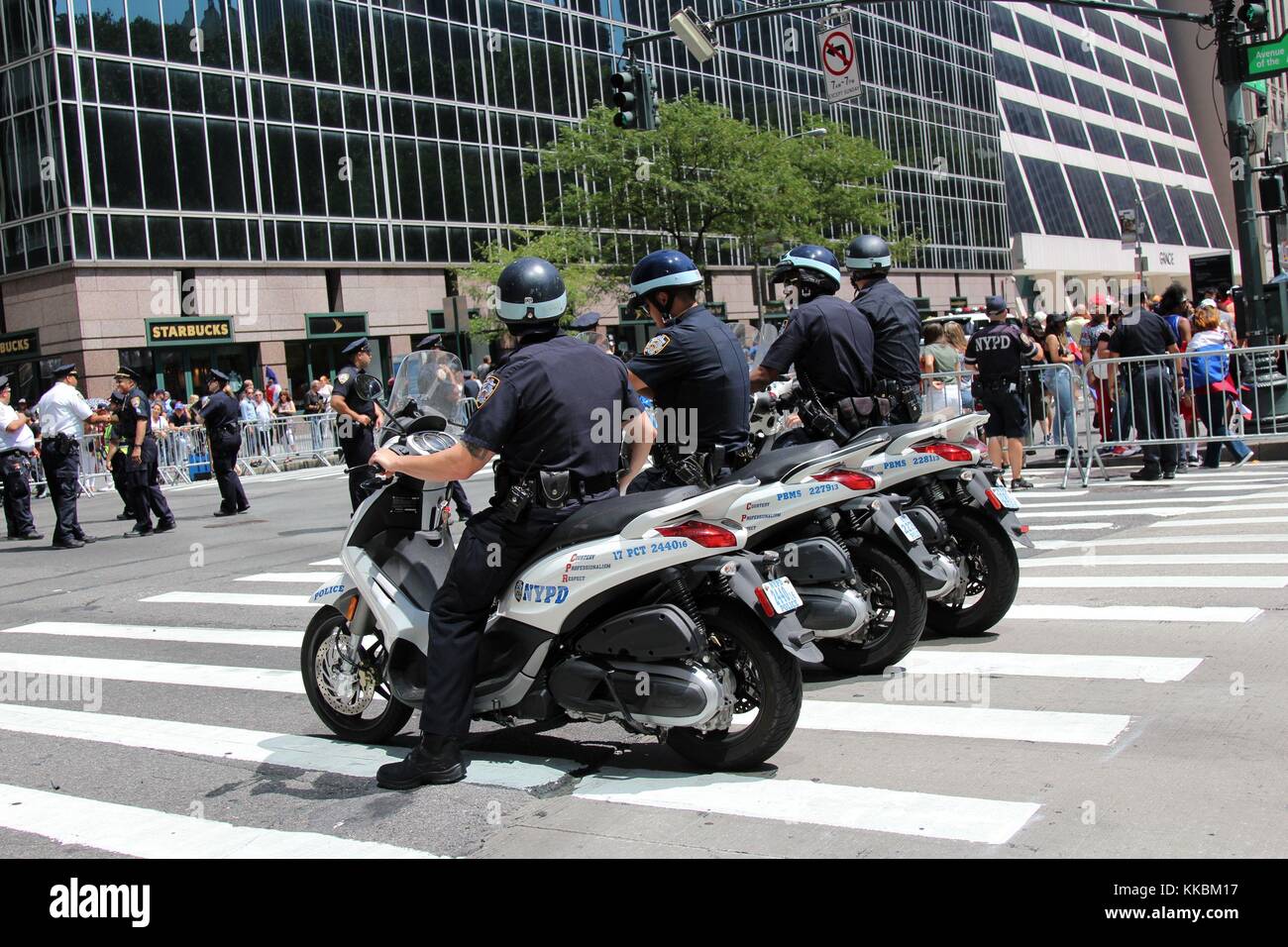 New York First Responders On Parade Duty, New York USA Stock Photo - Alamy
