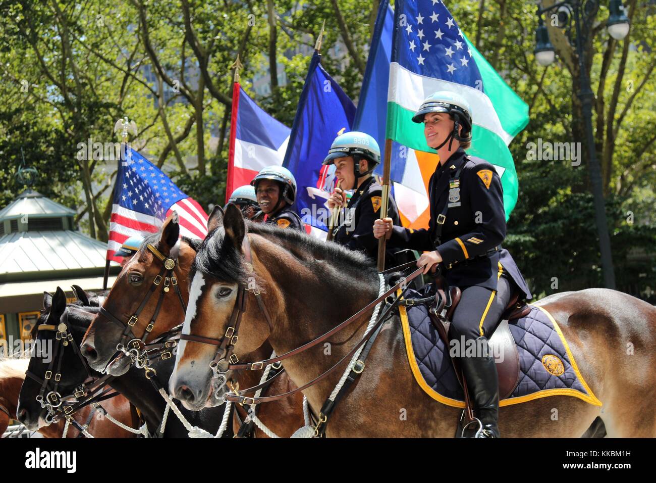 New York First Responders On Parade Duty, New York USA Stock Photo - Alamy