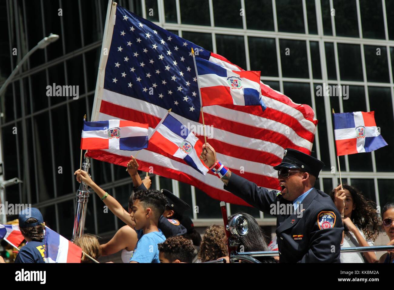New York First Responders On Parade Duty, New York USA Stock Photo - Alamy