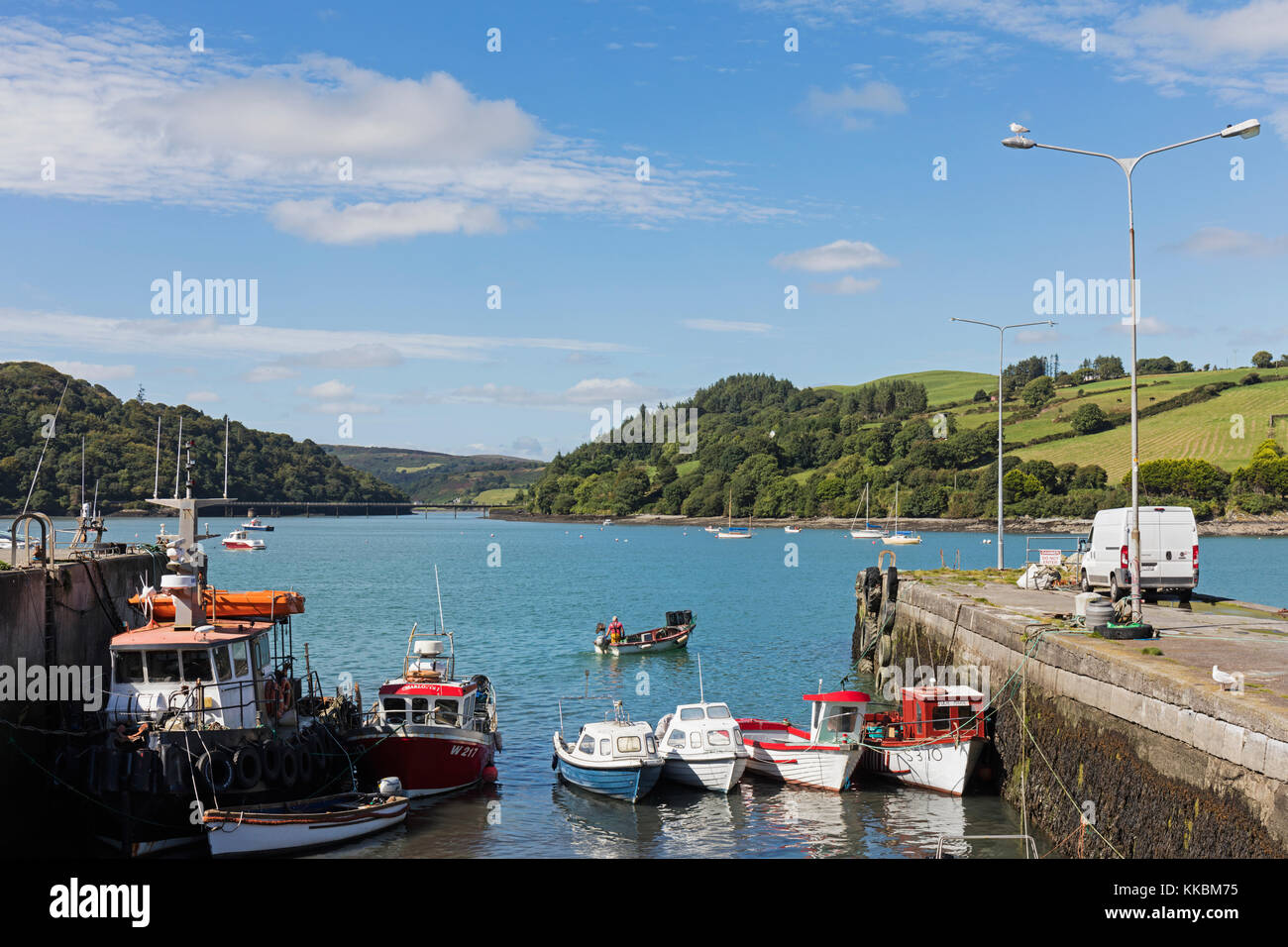 Lobster fishing boat moored at Cunnamore Quay west Cork Ireland Stock Photo  - Alamy