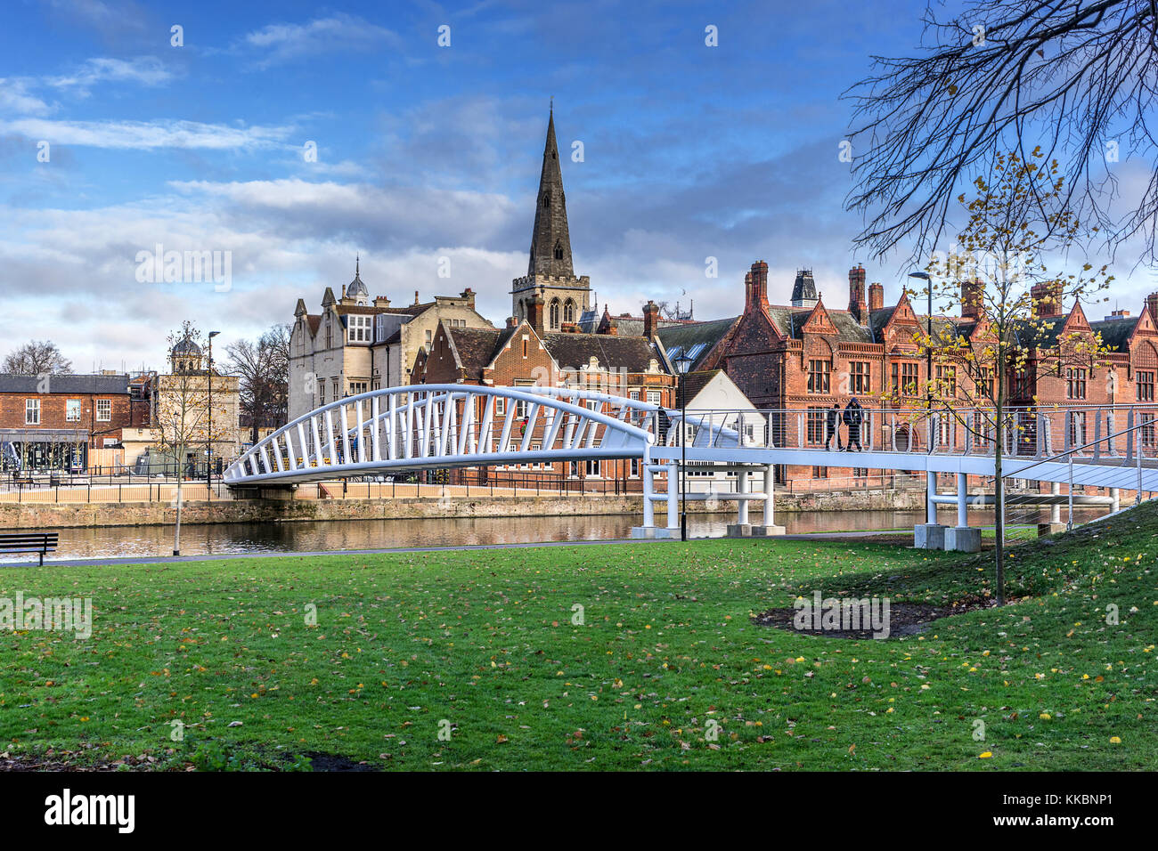 Bedford Riverside on the great ouse river Stock Photo