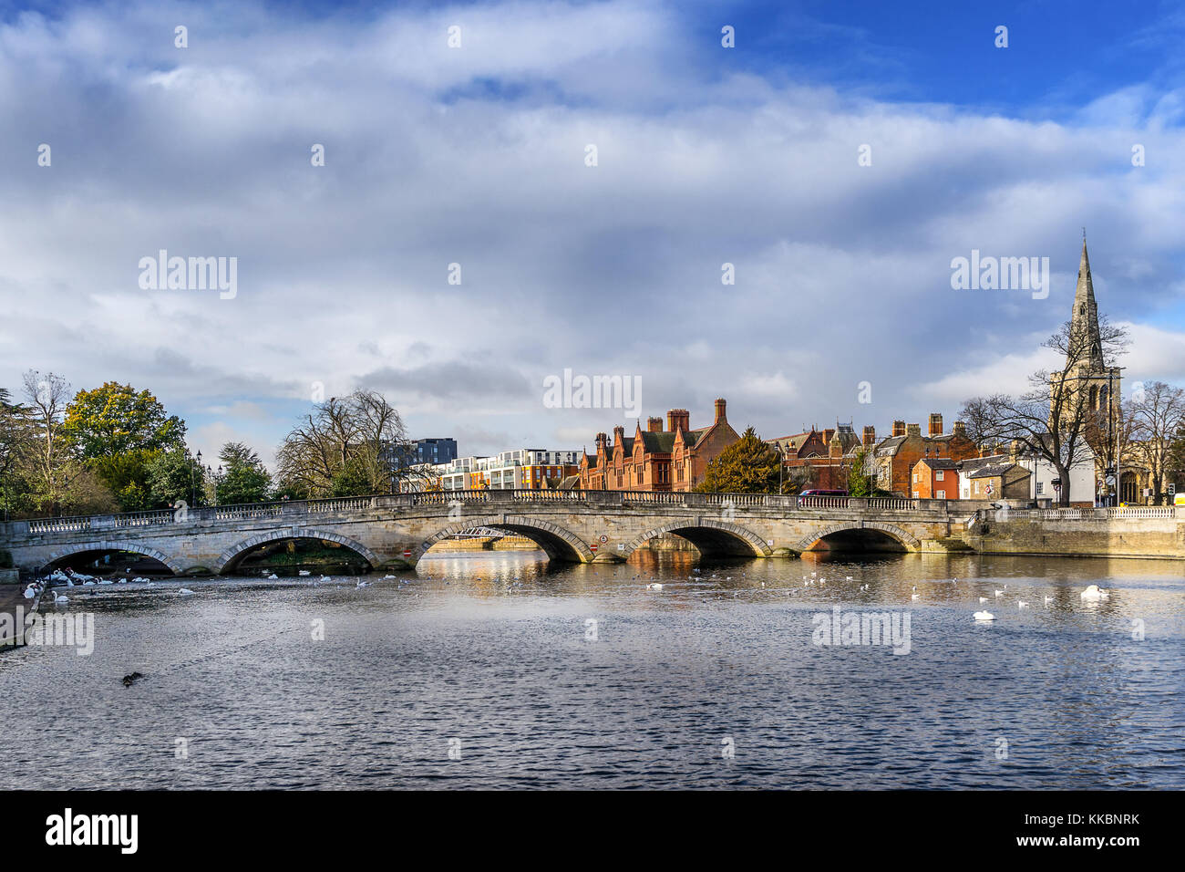 Bedford embankmment on the great ouse Stock Photo