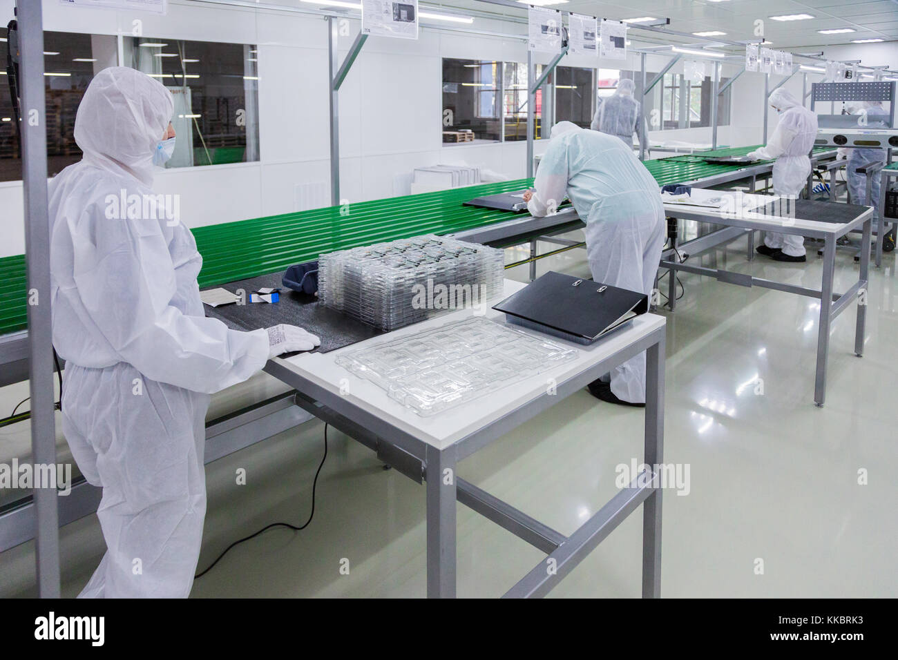 manufacturing of television sets Stock Photo