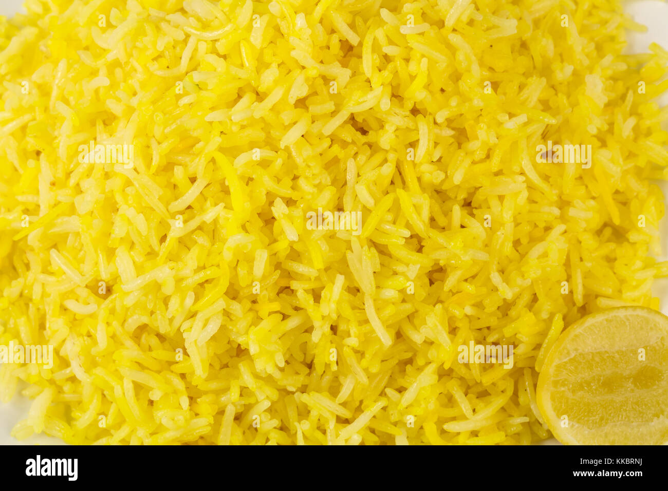 Yellow Rice India Indian traditional cuisine - Yellow Rice with Lime Stock Photo - Alamy