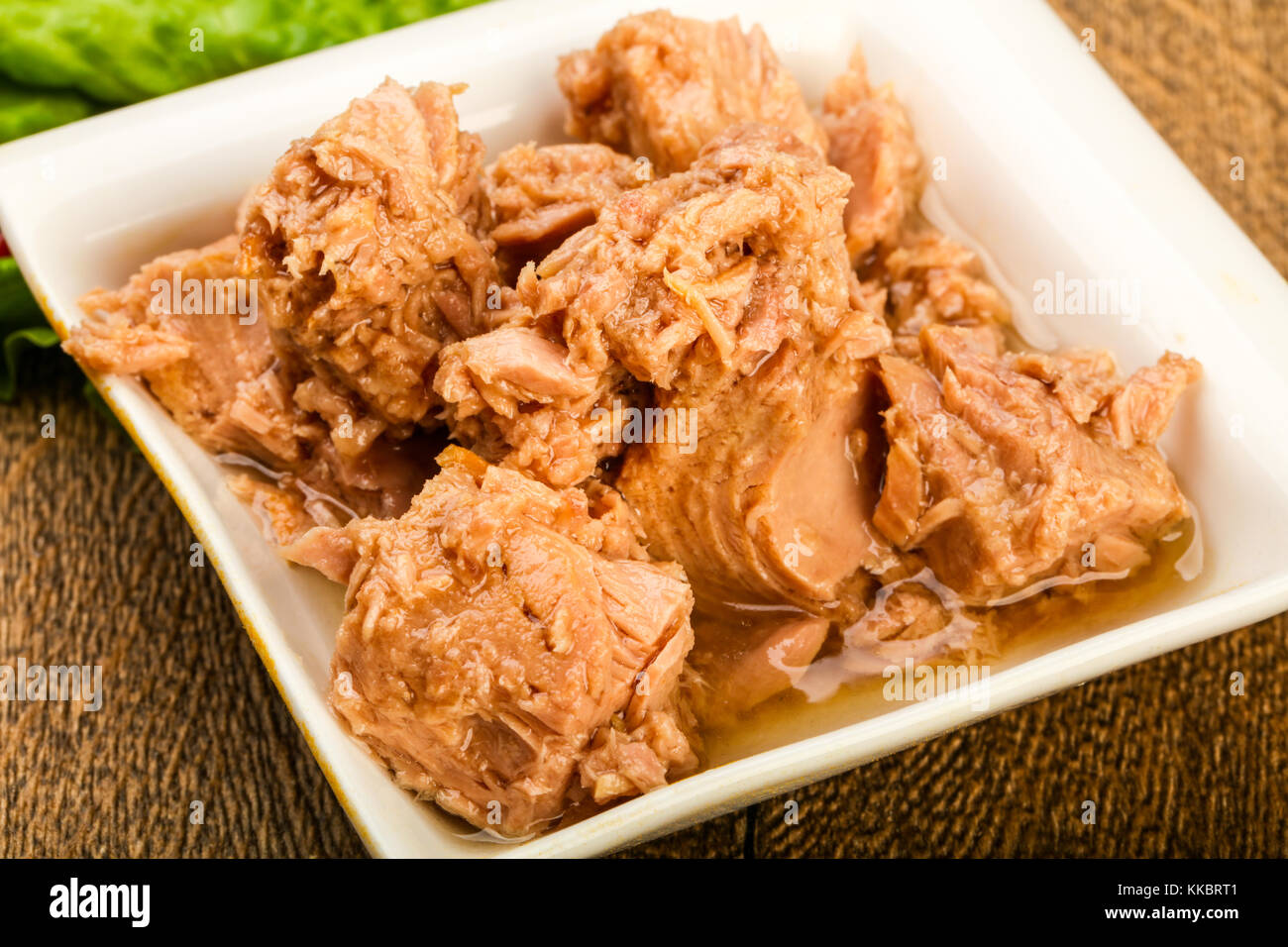 Canned tuna fish in the bowl ready for cooking Stock Photo Alamy