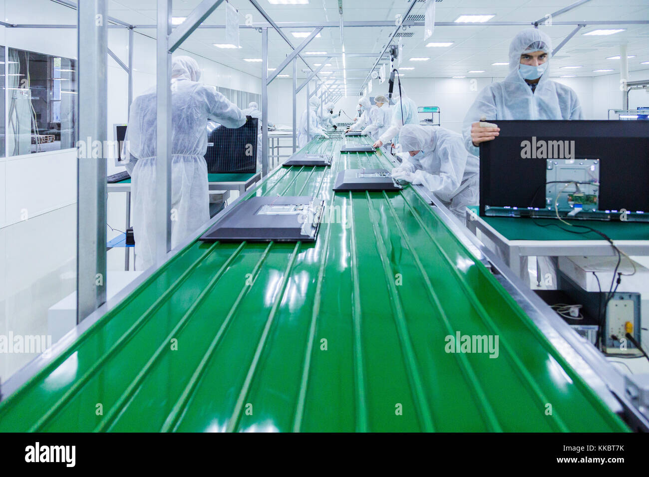 production of television sets Stock Photo Alamy