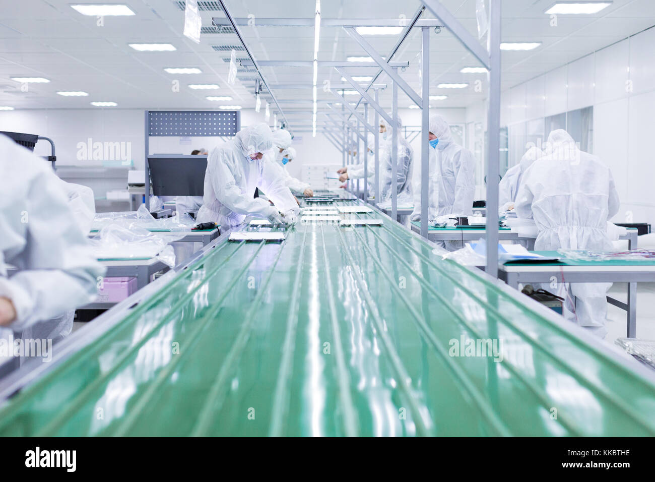 production of television sets Stock Photo