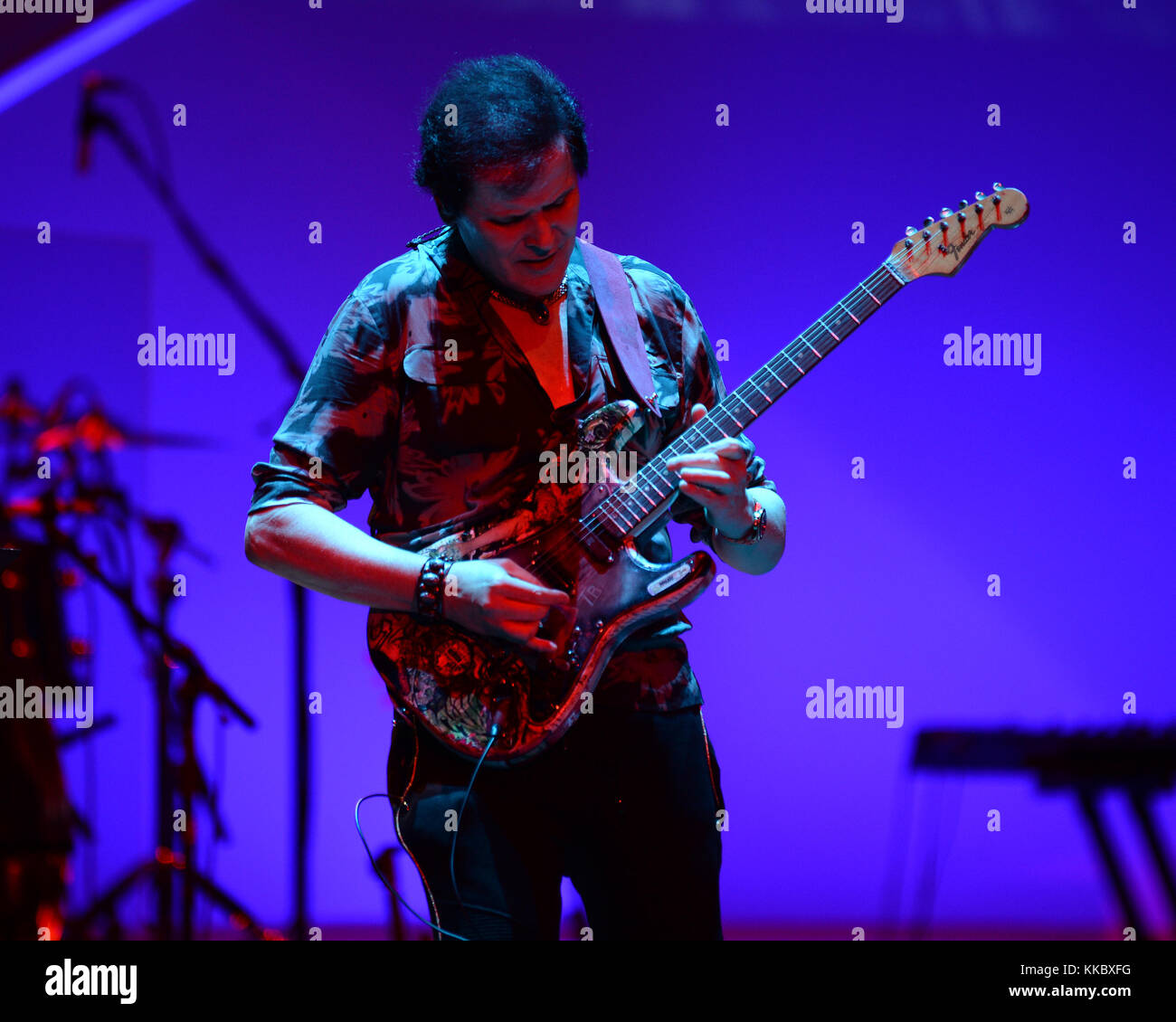 HOLLYWOOD FL - OCTOBER 12: Trevor Rabin of Anderson, Rabin and Wakeman performs at Hard Rock Live held at the Seminole Hard Rock Hotel & Casino on October 12, 2016 in Hollywood, Florida   People:  Trevor Rabin Stock Photo