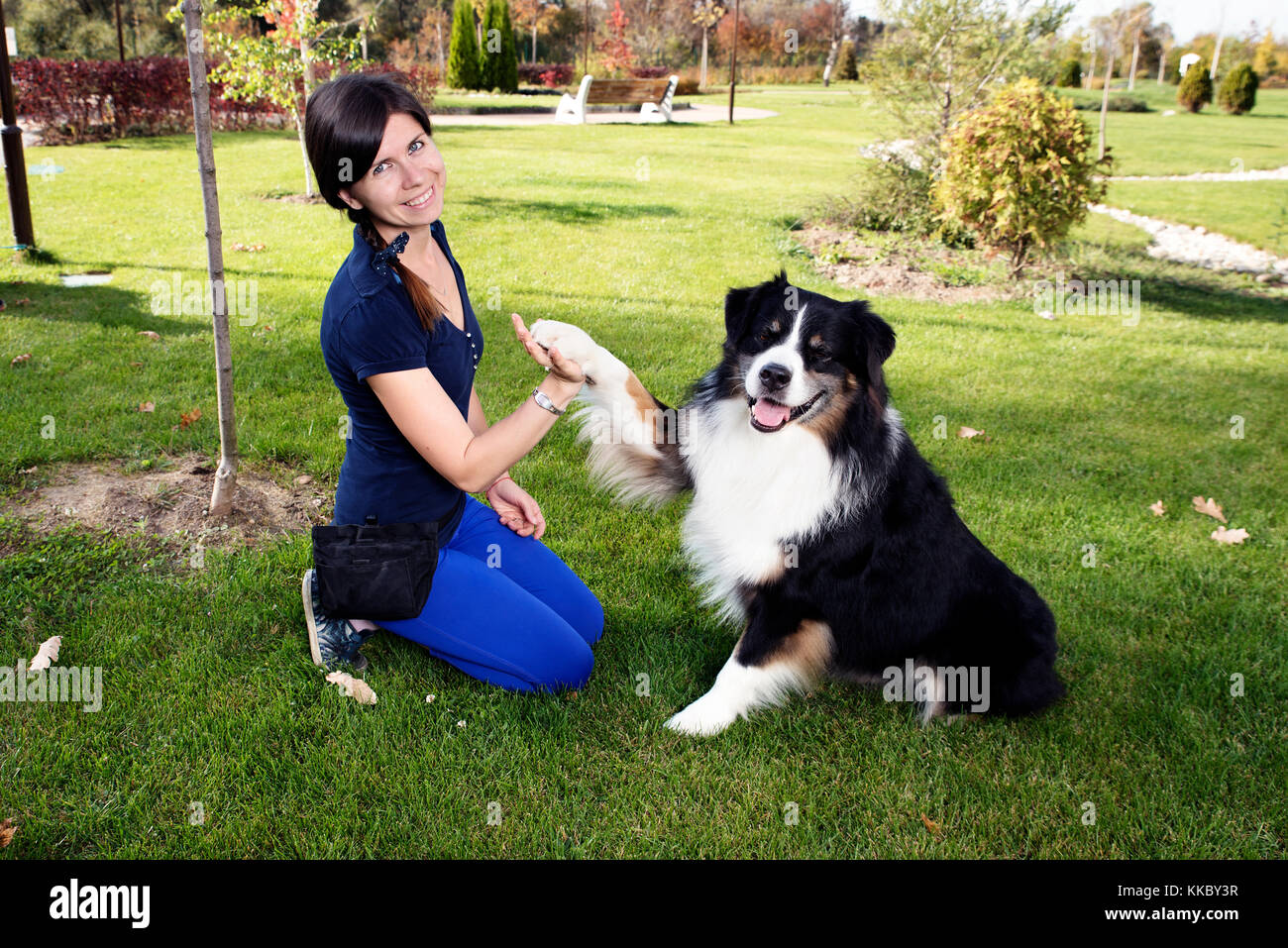 Professional Dog Handler Stock Photo Alamy